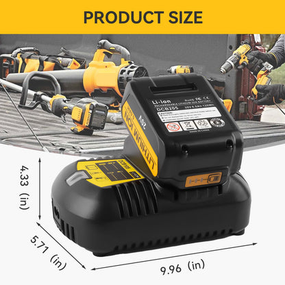 20V 6.0Ah Battery Replacement for Dewalt Tools