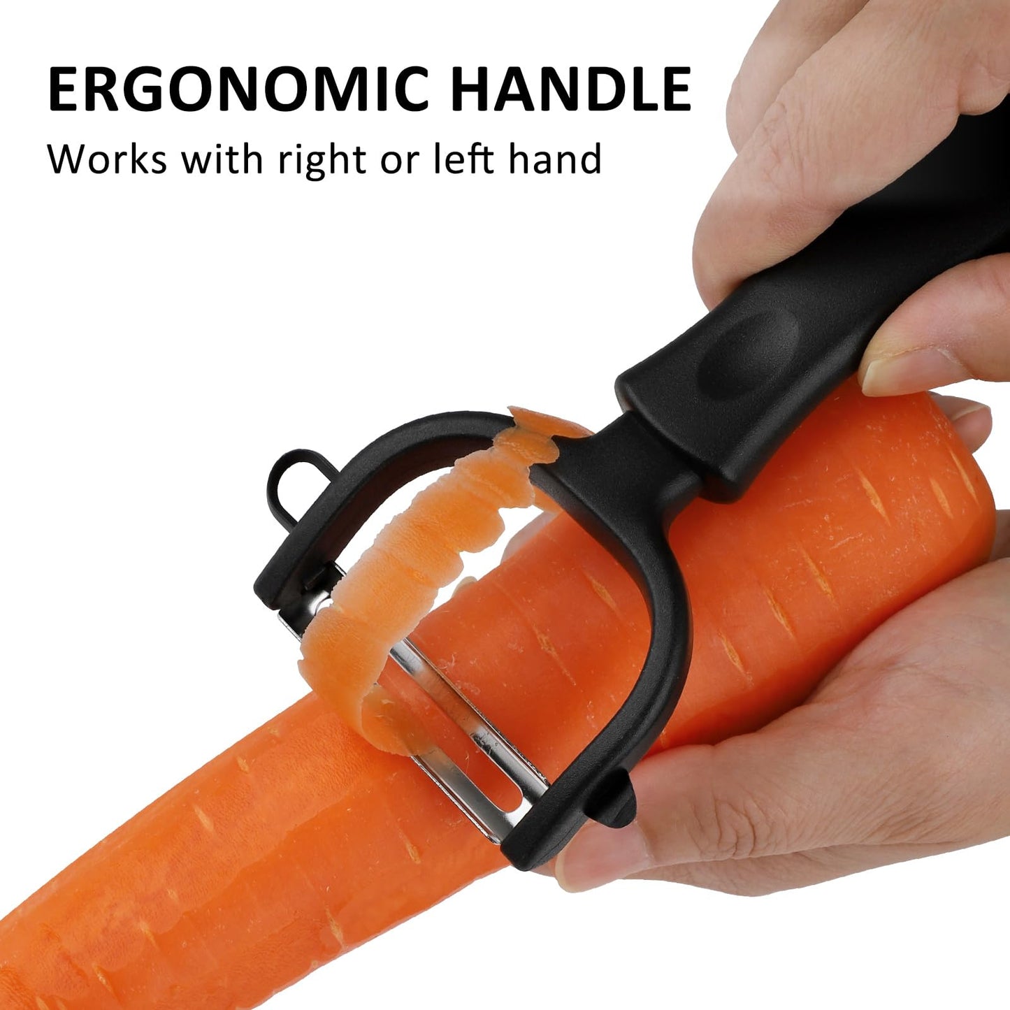 Vegetable Peeler 3-Pack with Long Handle