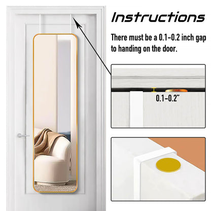 Full Body Mirror Wall Mounted Metal Frame