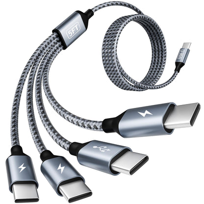5FT USB C Multi Charging Cable by MPATIBY