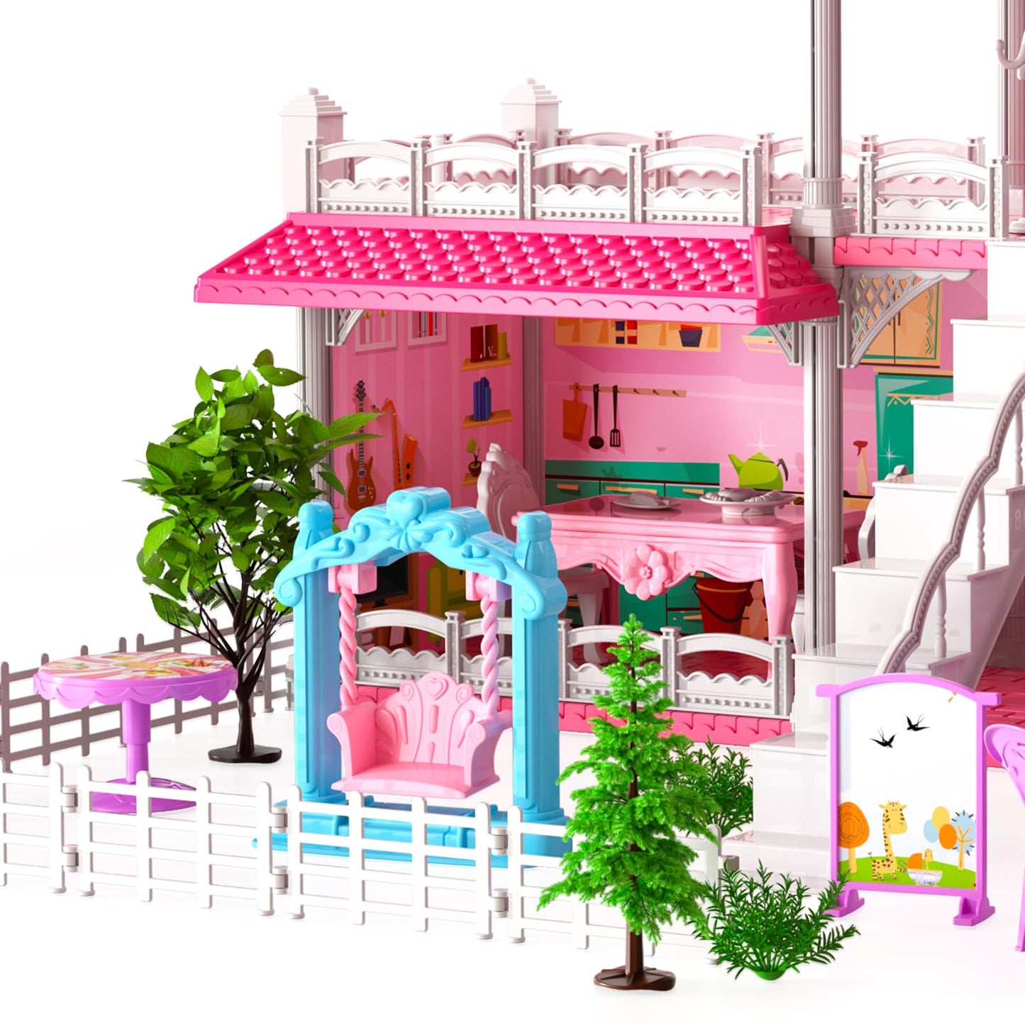 Lucky Doug Building Toys for 3 4 5 6 7 Years Old Girls Toddlers Kids, DIY STEM Building Toys for Girls Kids, Pretend Play Toys