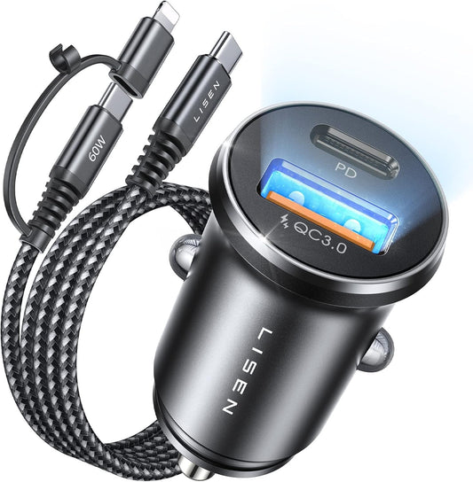 LISEN USB C Car Charger Fast Charging 54W