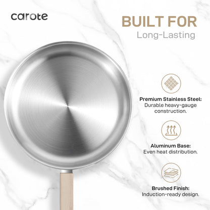 10-Piece CAROTE Stainless Steel Cookware Set