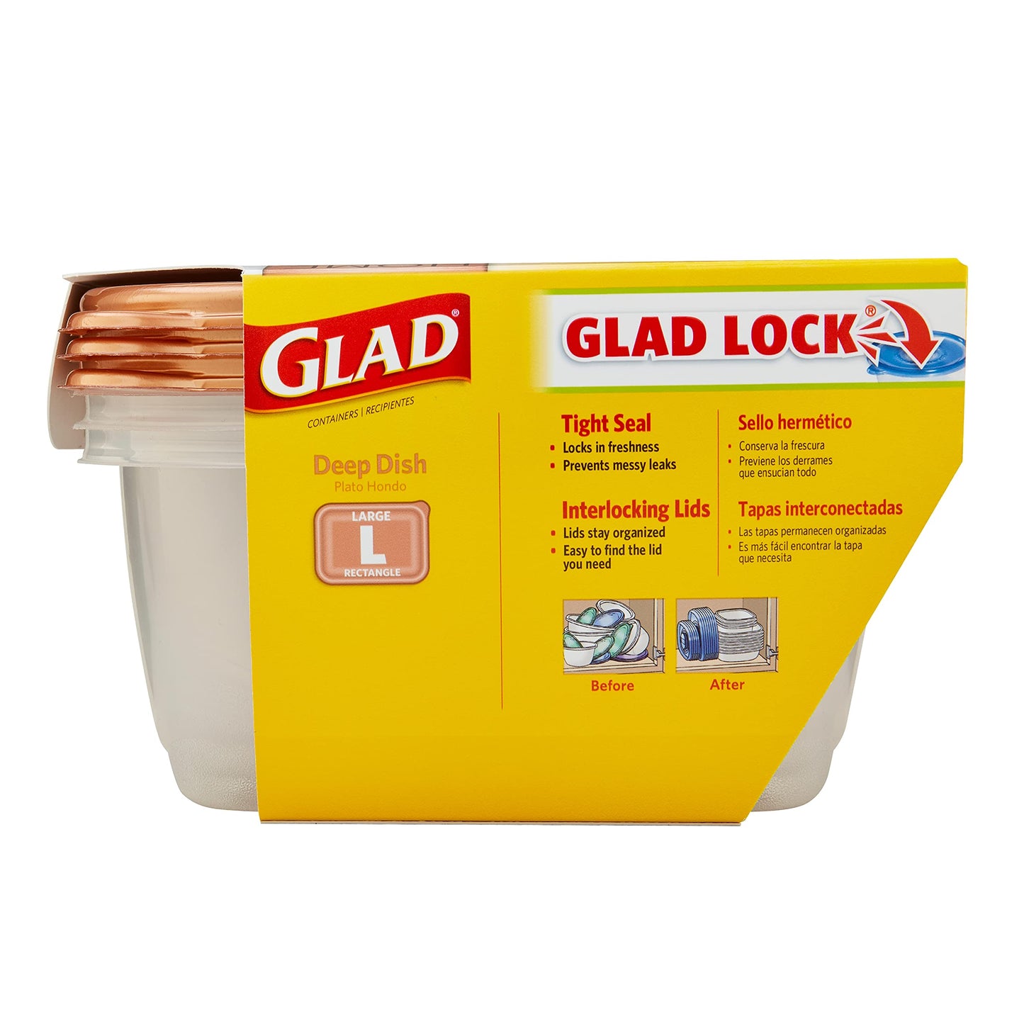GladWare 3-Count Deep Dish Food Storage Containers