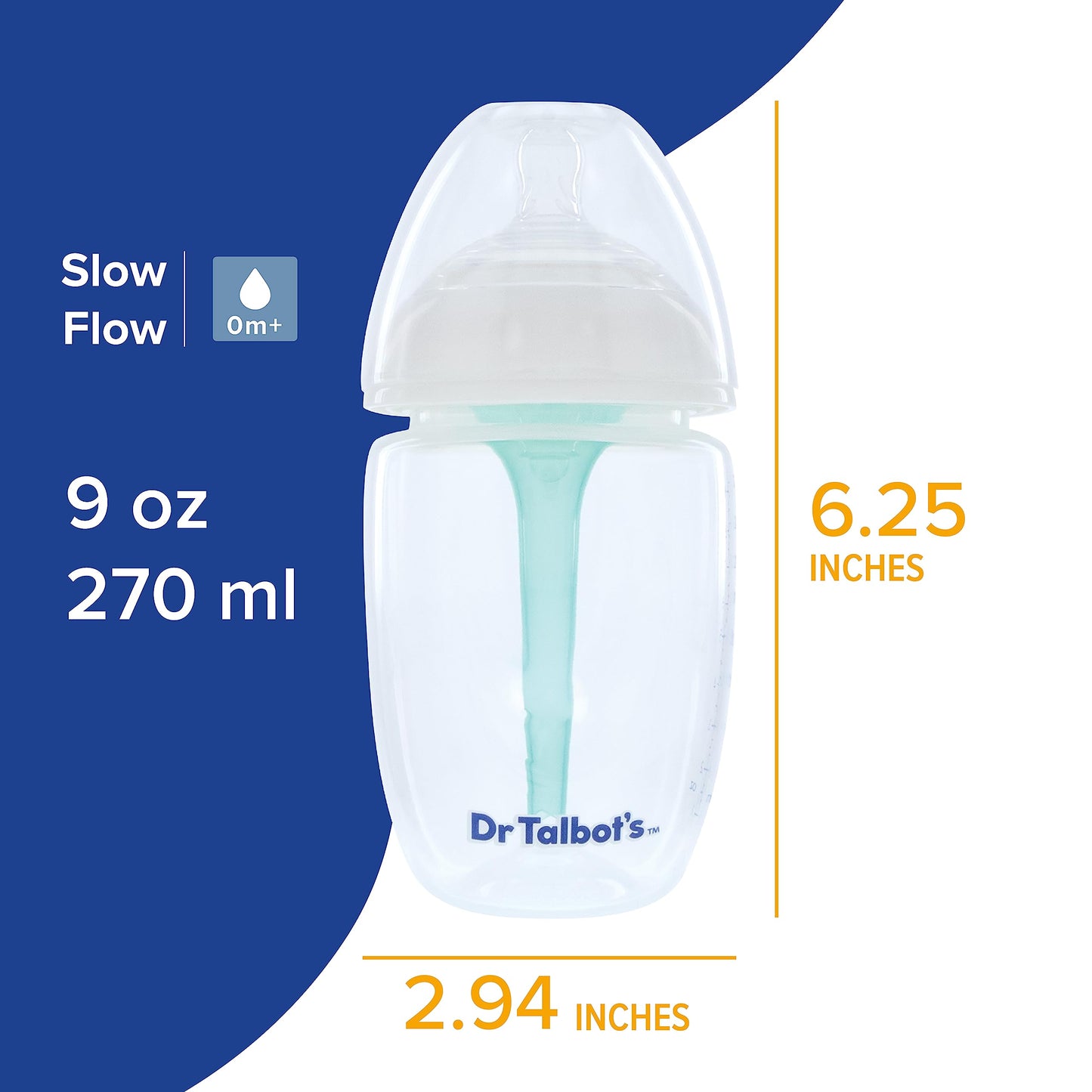 2 Pack Dr. Talbot's Anti-Colic Baby Bottles