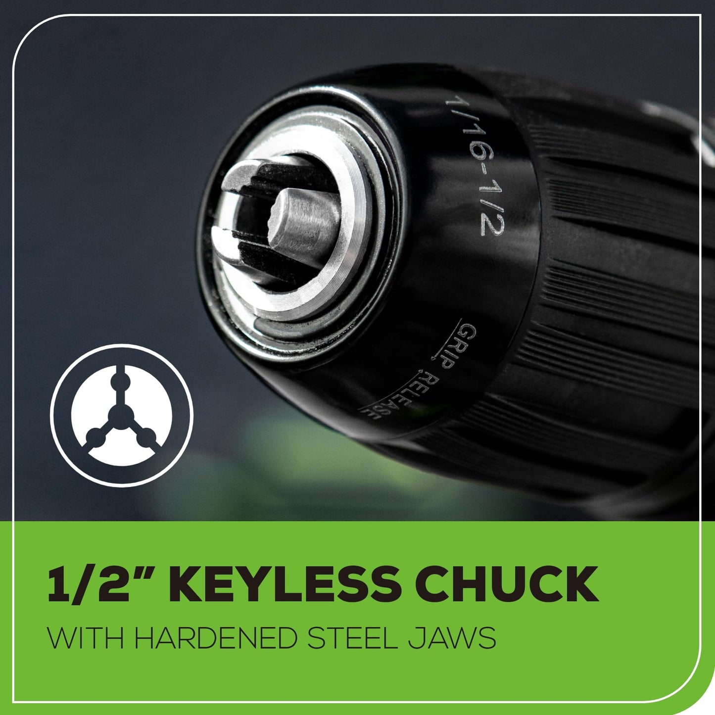 Greenworks Cordless Drill Kit with Batteries & Bits