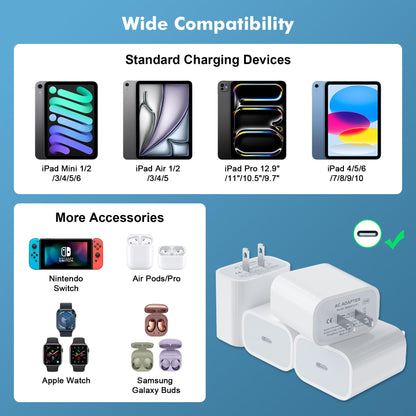 20W USB-C Wall Charger for Phone and Tablet