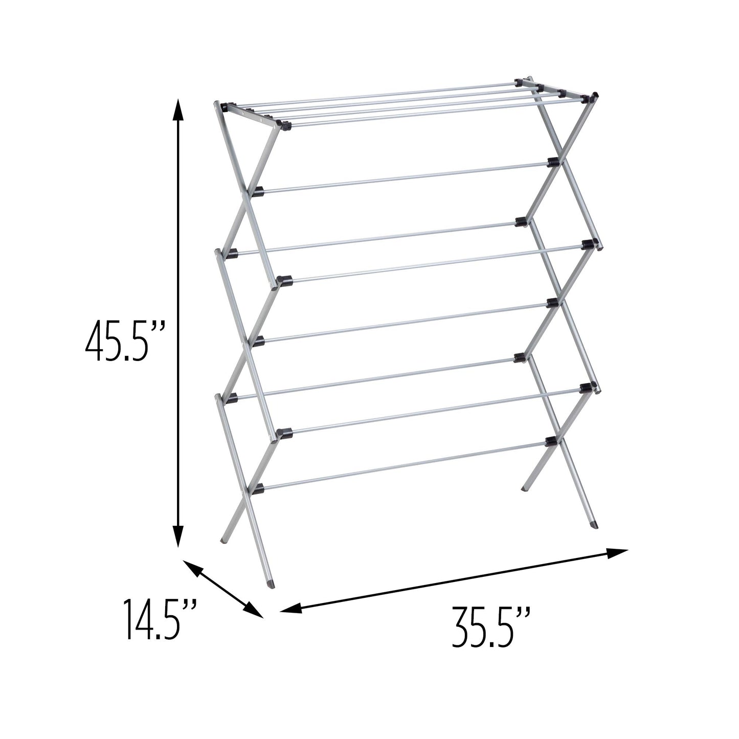 Honey-Can-Do Oversize Collapsible Clothes Drying Rack DRY-09066 Silver, 50 lbs