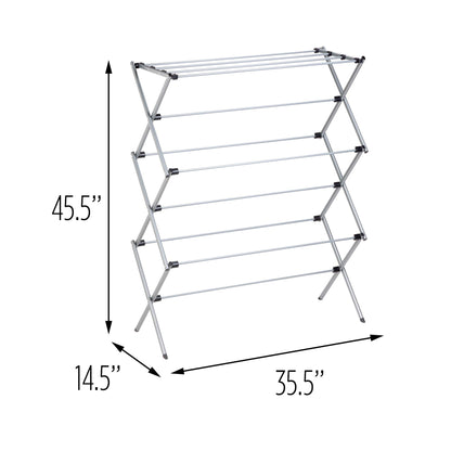 Honey-Can-Do Oversize Collapsible Clothes Drying Rack DRY-09066 Silver, 50 lbs