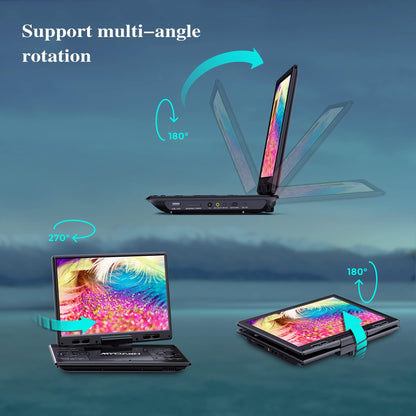 14.9" Portable DVD Player with Swivel Screen