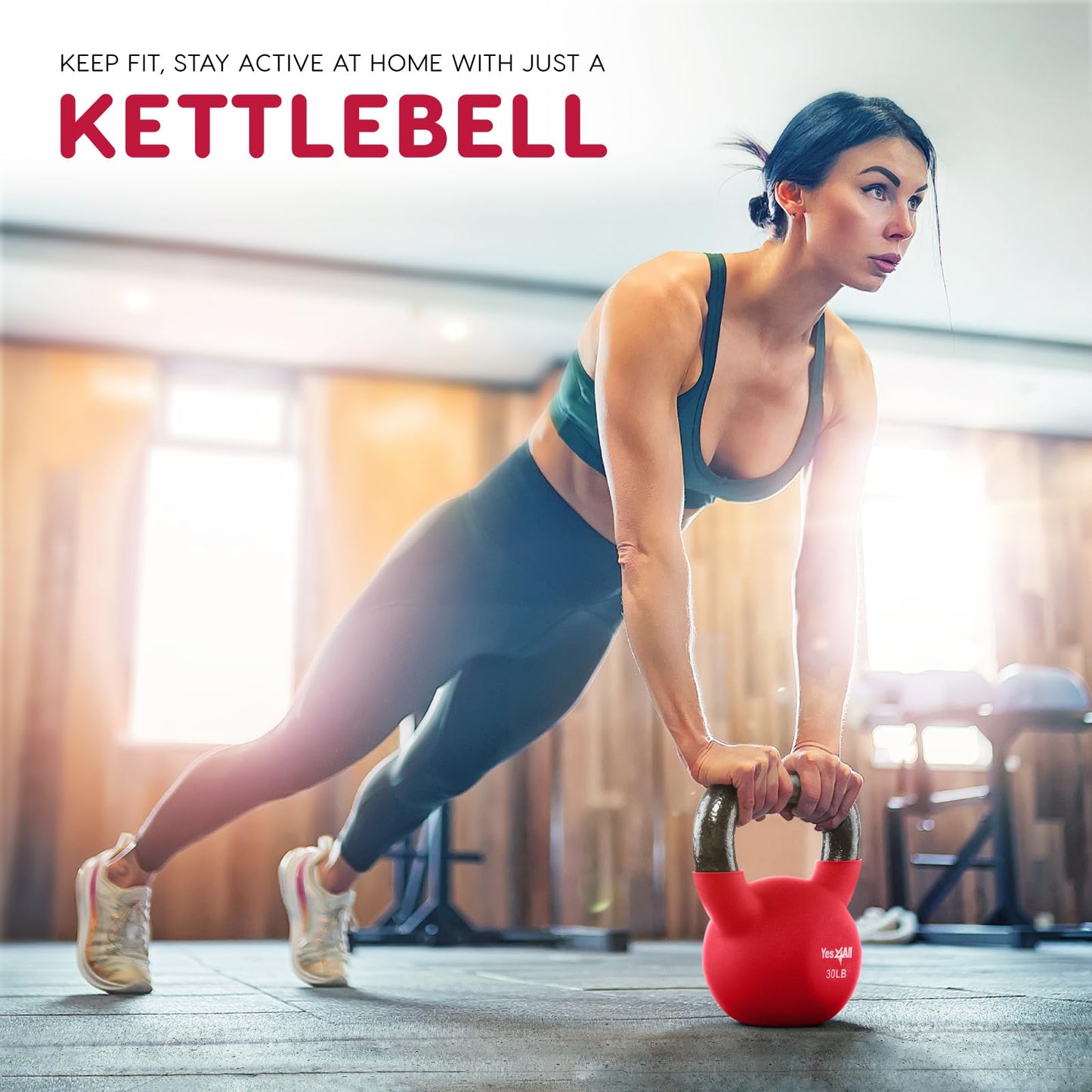Yes4All 40 lb Neoprene Kettlebell Weight Set