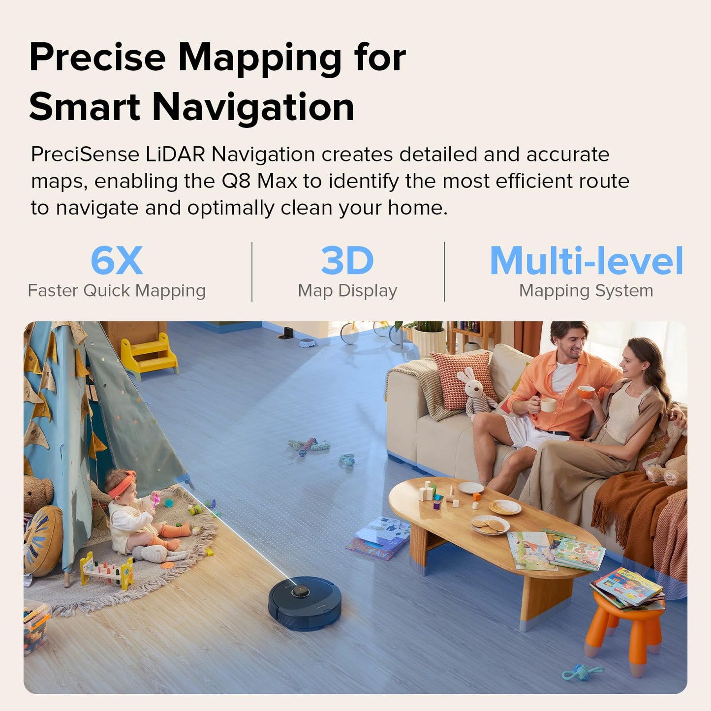 Roborock Q8 Max Robot Vacuum and Mop Cleaner