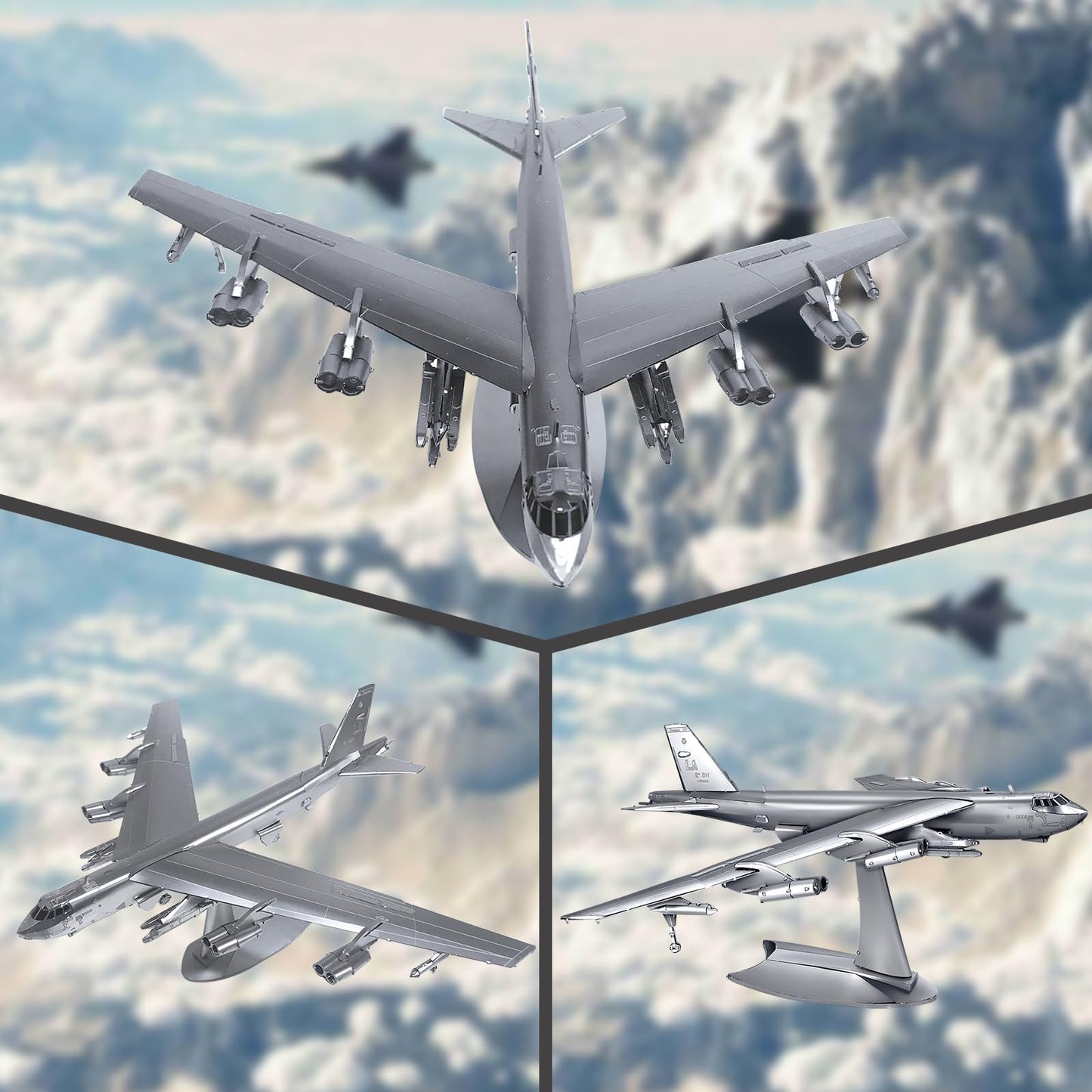 B-52 Bomber Metal Model Kit by Piececool