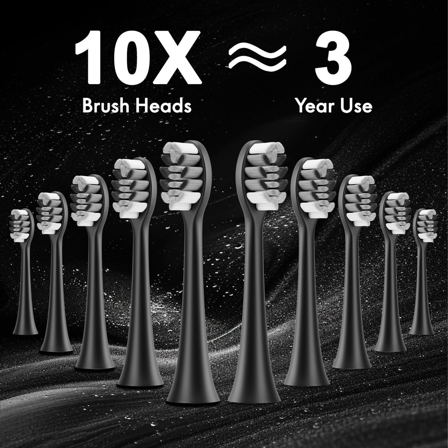 Sonic Electric Toothbrush with 10 Brush Heads