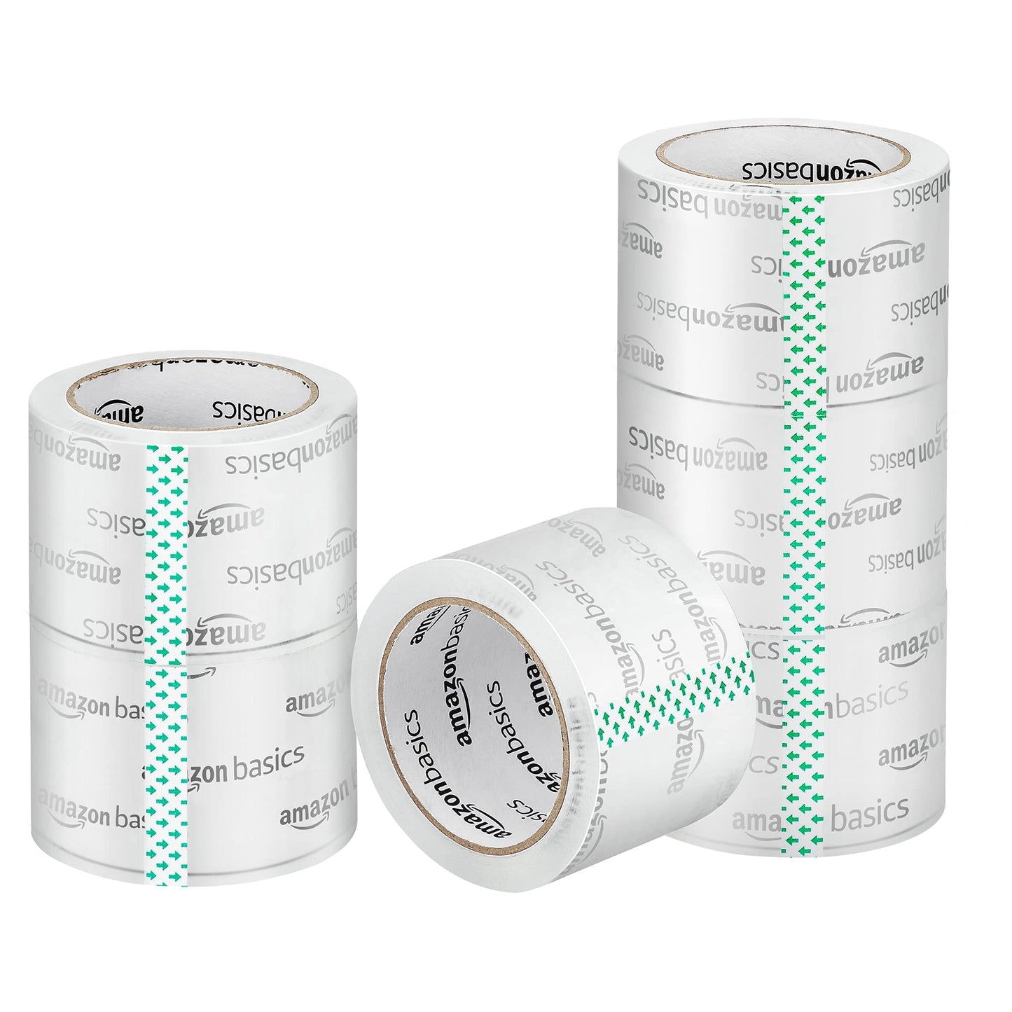 Amazon Basics Extra-Wide Packing Tape, Designed for Moving, Storage and Packing, Shipping and Mailing, Extra-Wide: 2.83"W, Crystal Clear, 6-Pack