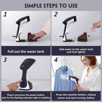 URPOWER Handheld Clothes Steamer 1500W Fast Heat