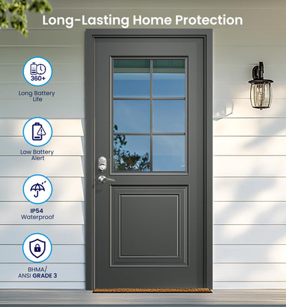 Keyless Entry Door Lock with Lever Handles