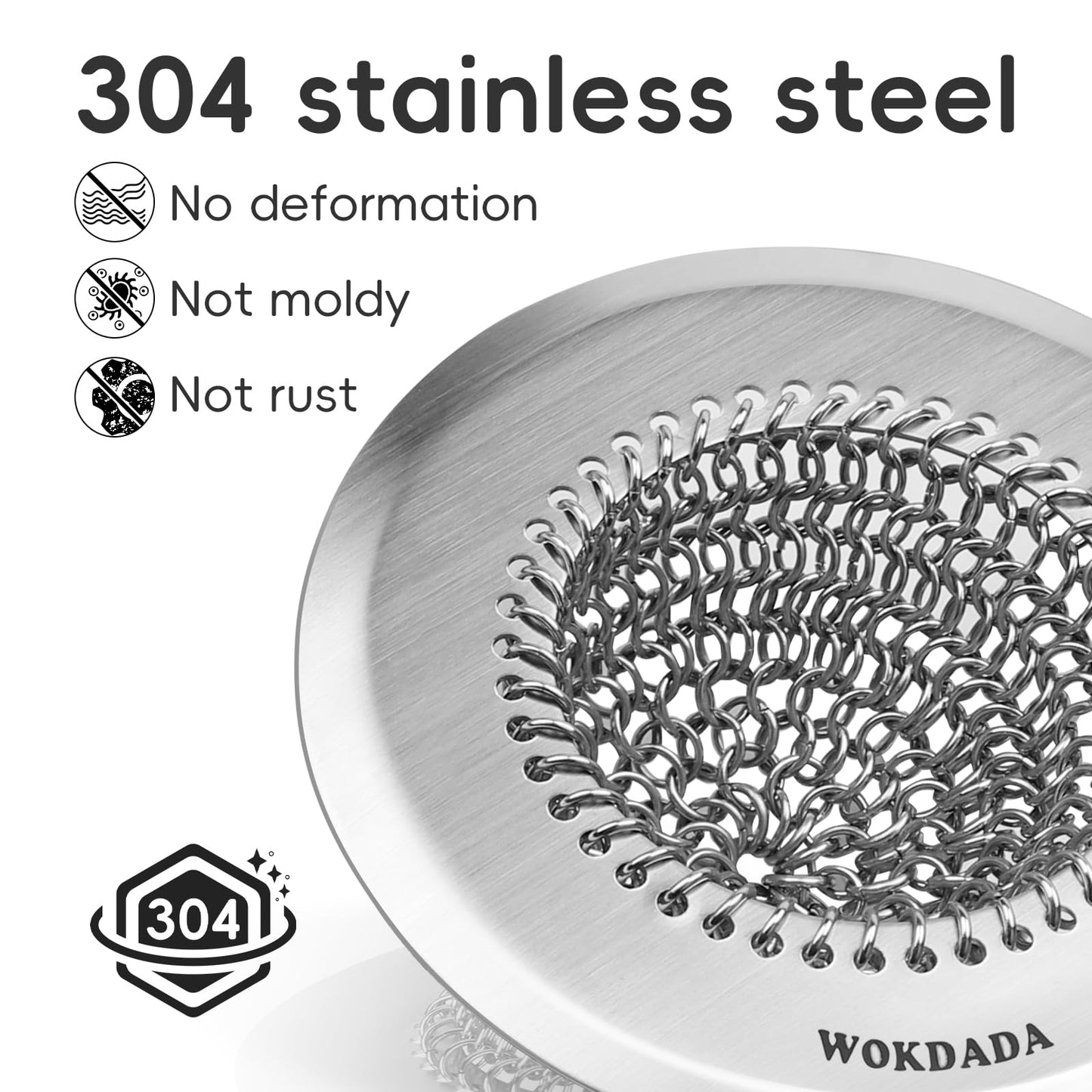 304 Stainless Steel Bathtub Drain Hair Catcher