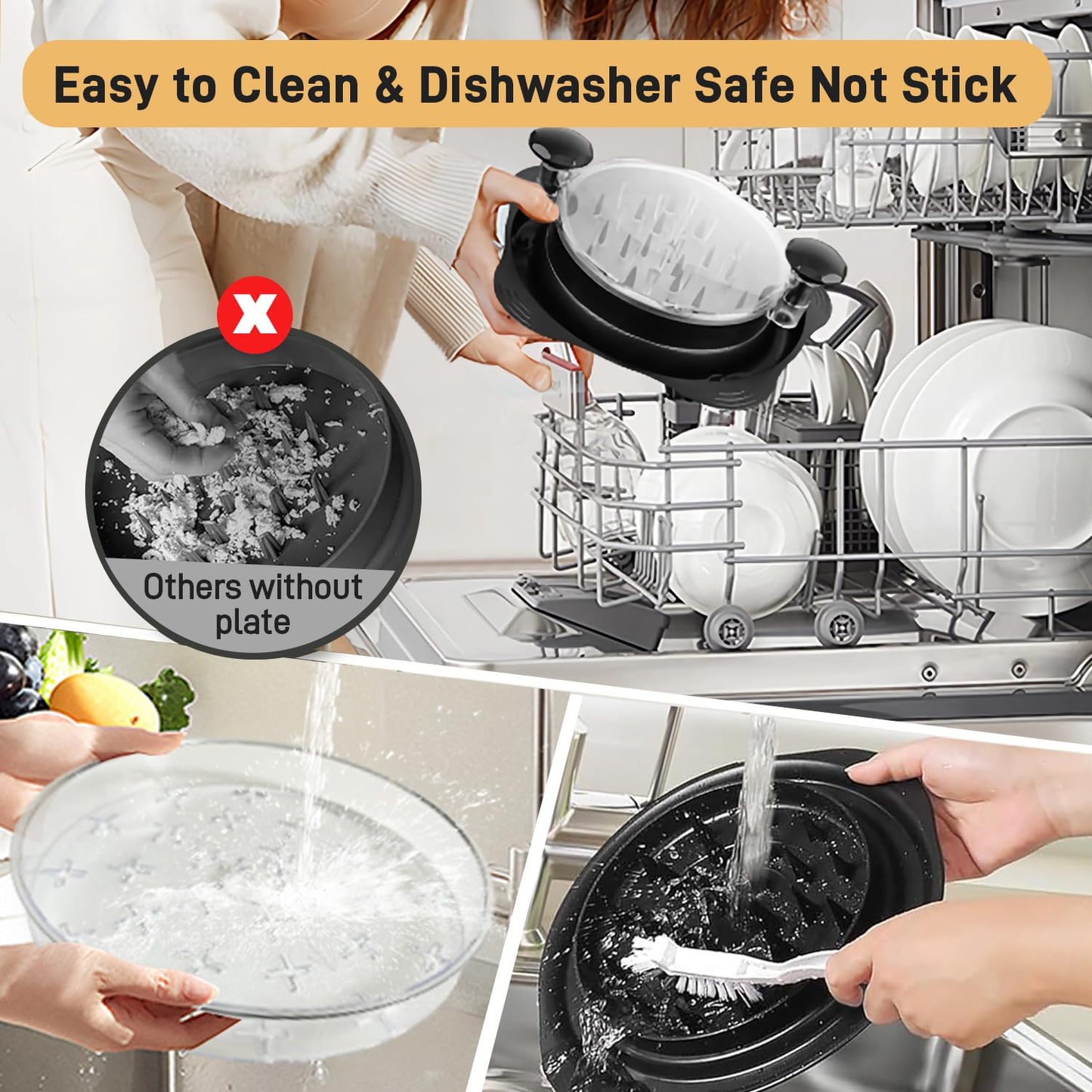 Large Meat Shredder Tool with Built-in Divider