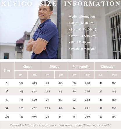 KUYIGO Men's Casual Slim Fit Polo Shirt