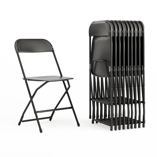 10 Pack Flash Furniture Heavy-Duty Folding Chairs