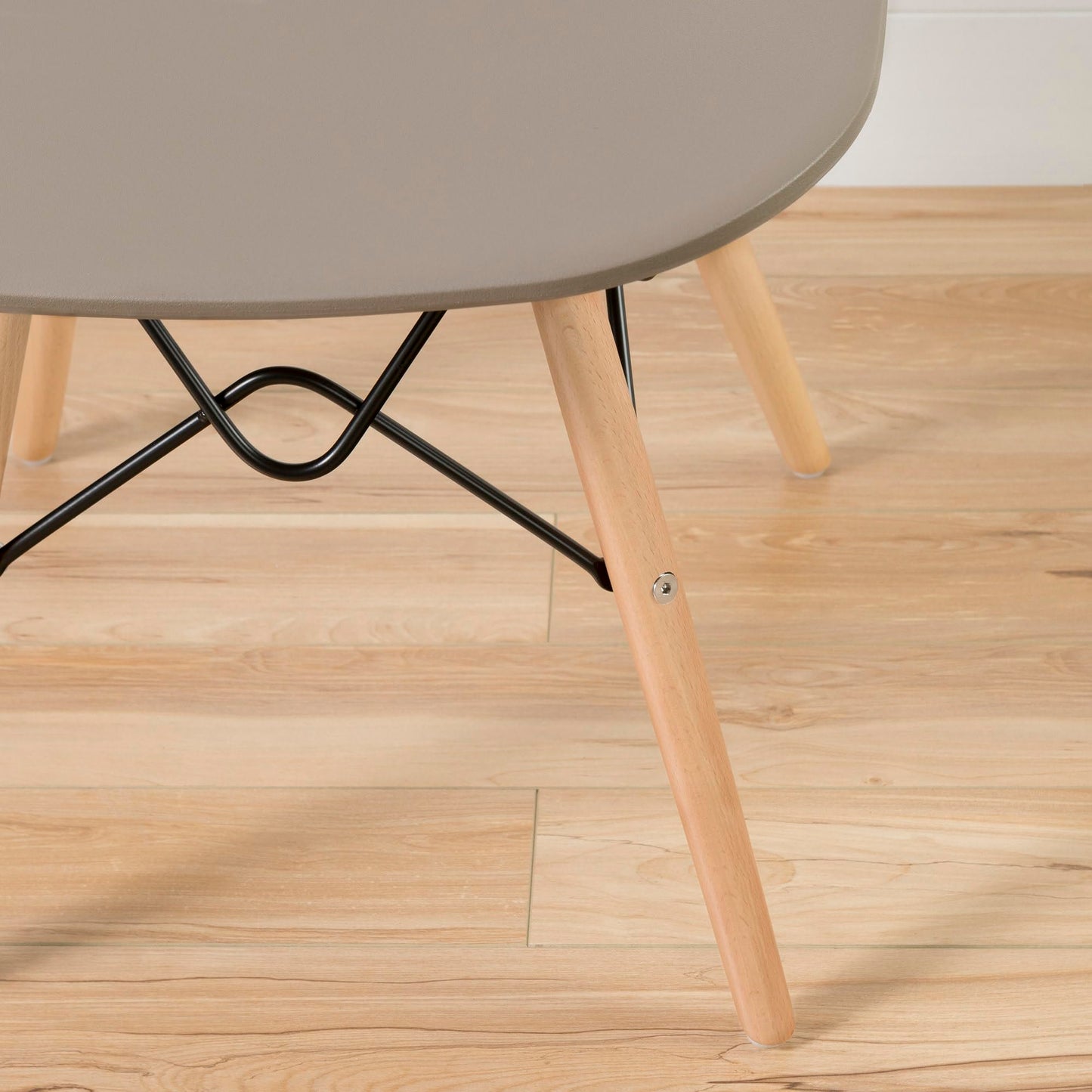 South Shore Eiffel Style Chair, Gray Wood