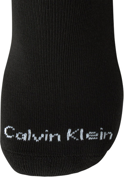 Calvin Klein Men's 6 Pair Athletic Crew Socks, Size 7-12, Pure Black