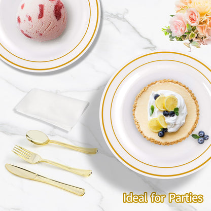 200 Pcs Party Plates Set for Wedding
