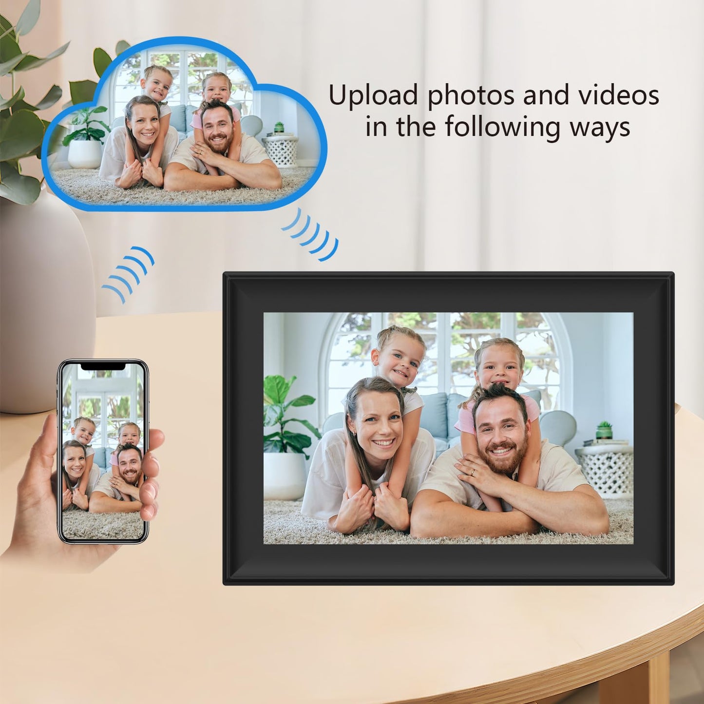10.1" WiFi Digital Photo Frame with 32GB Storage
