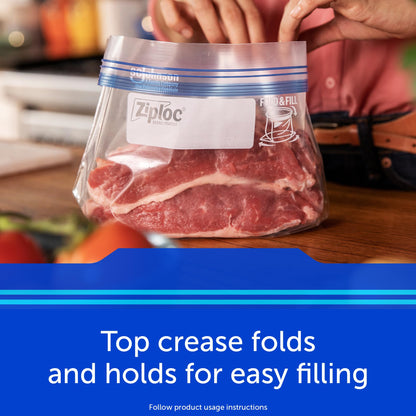 Ziploc Gallon Freezer Bags, 120 Count