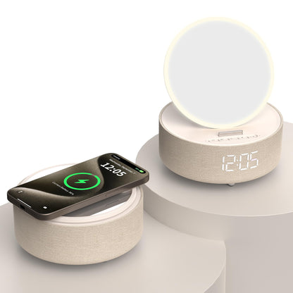 Bluetooth Speaker Alarm Clock with Wireless Charger
