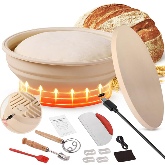 Sourdough Bread Proofing Basket Set with Bowl