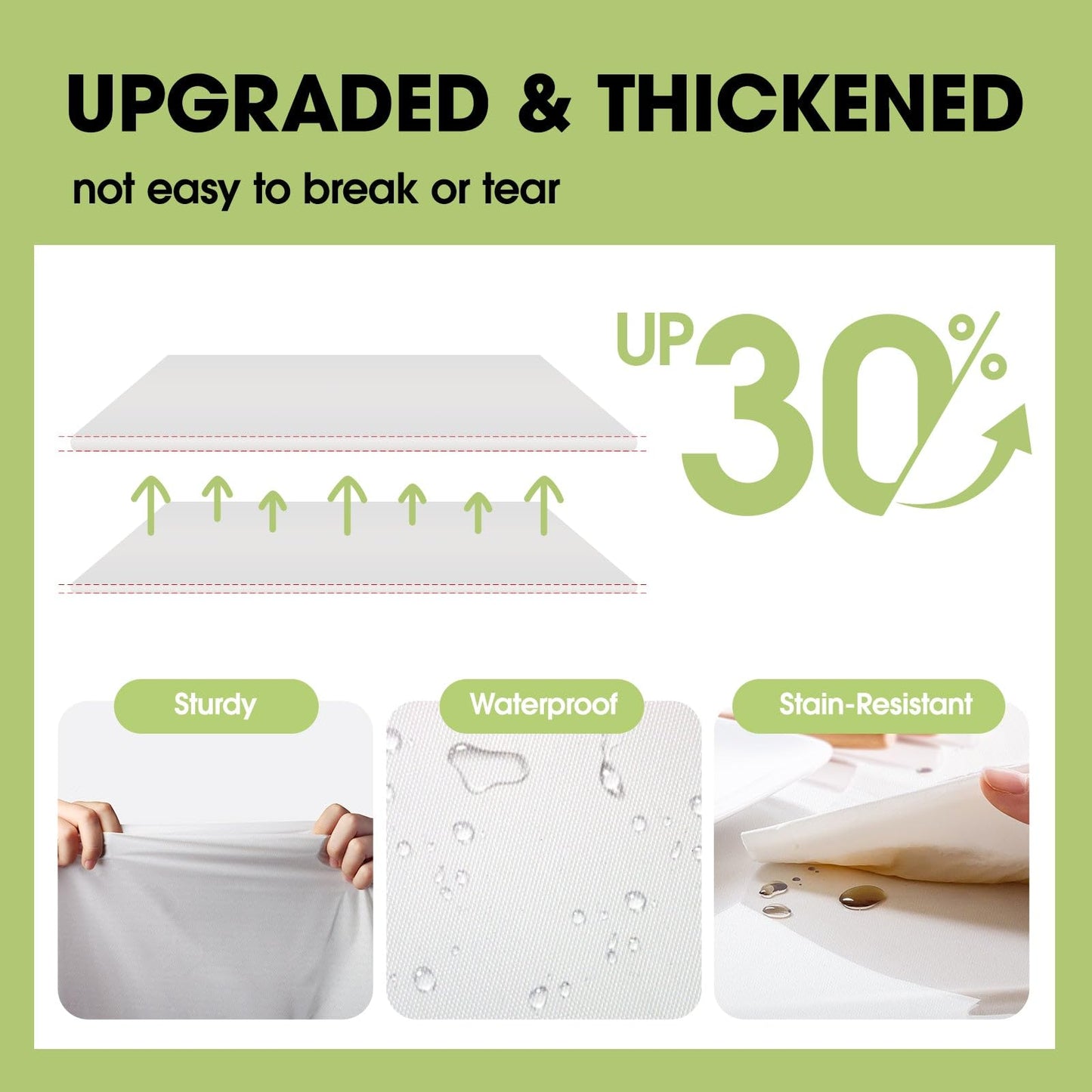 Pureegg Premium Disposable Table Cloth - 10 Pack, 54 x 108 Inch Table Cloths for Parties, Decorative Tablecloths for Rectangle Tables, White Plastic Table Cover, Leakproof & Sturdy, White