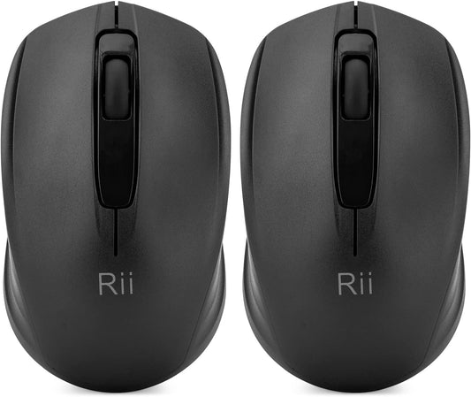 Rii Wireless Mouse 2.4G USB Dongle - 2-Pack