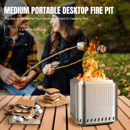Portable Smokeless Fire Pit for Outdoor Camping