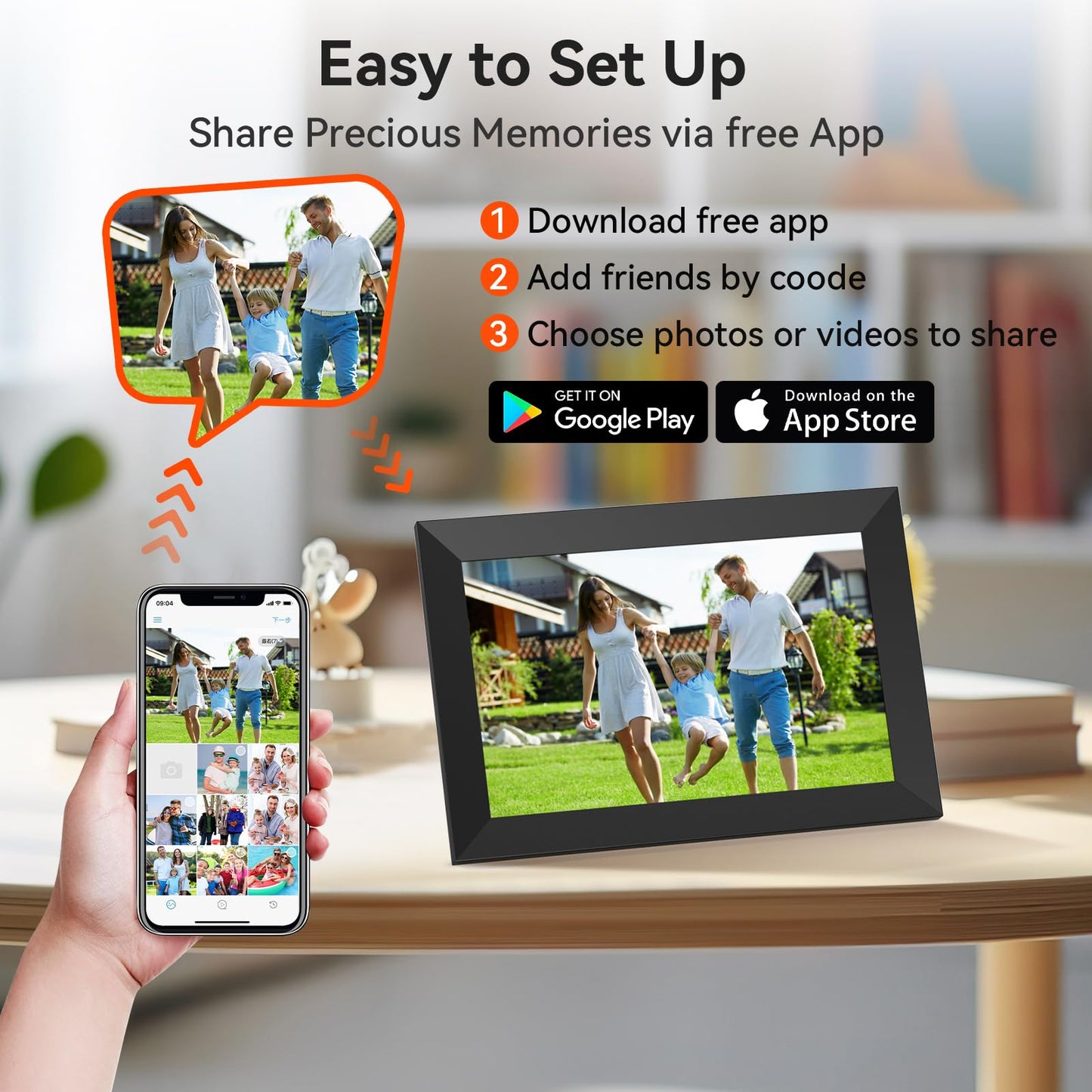 10.1 Inch WiFi Digital Photo Frame APOFIAL