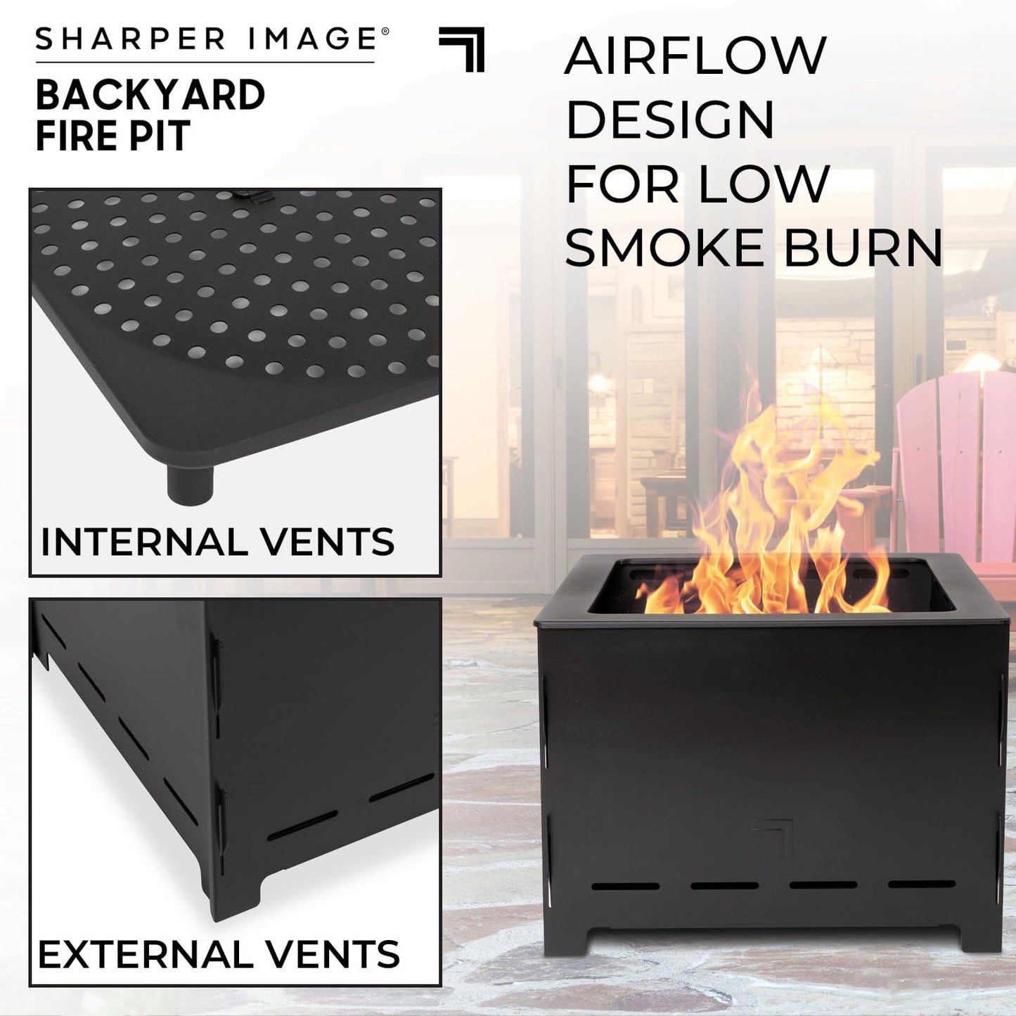 20" Portable Fire Pit for Tailgating & Patio