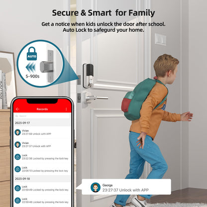 Smart WiFi Deadbolt Lock with Fingerprint Access
