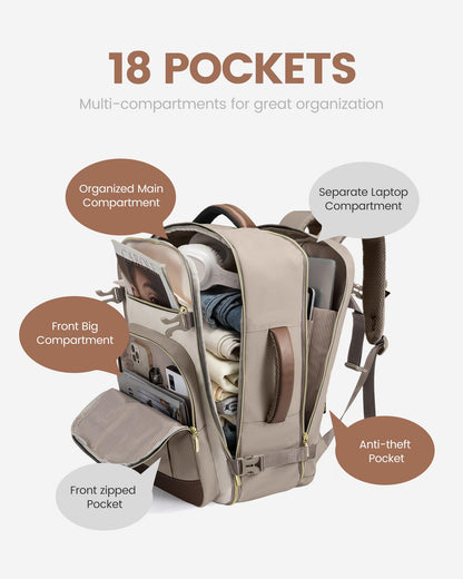 40L LOVEVOOK Travel Backpack with Packing Cubes