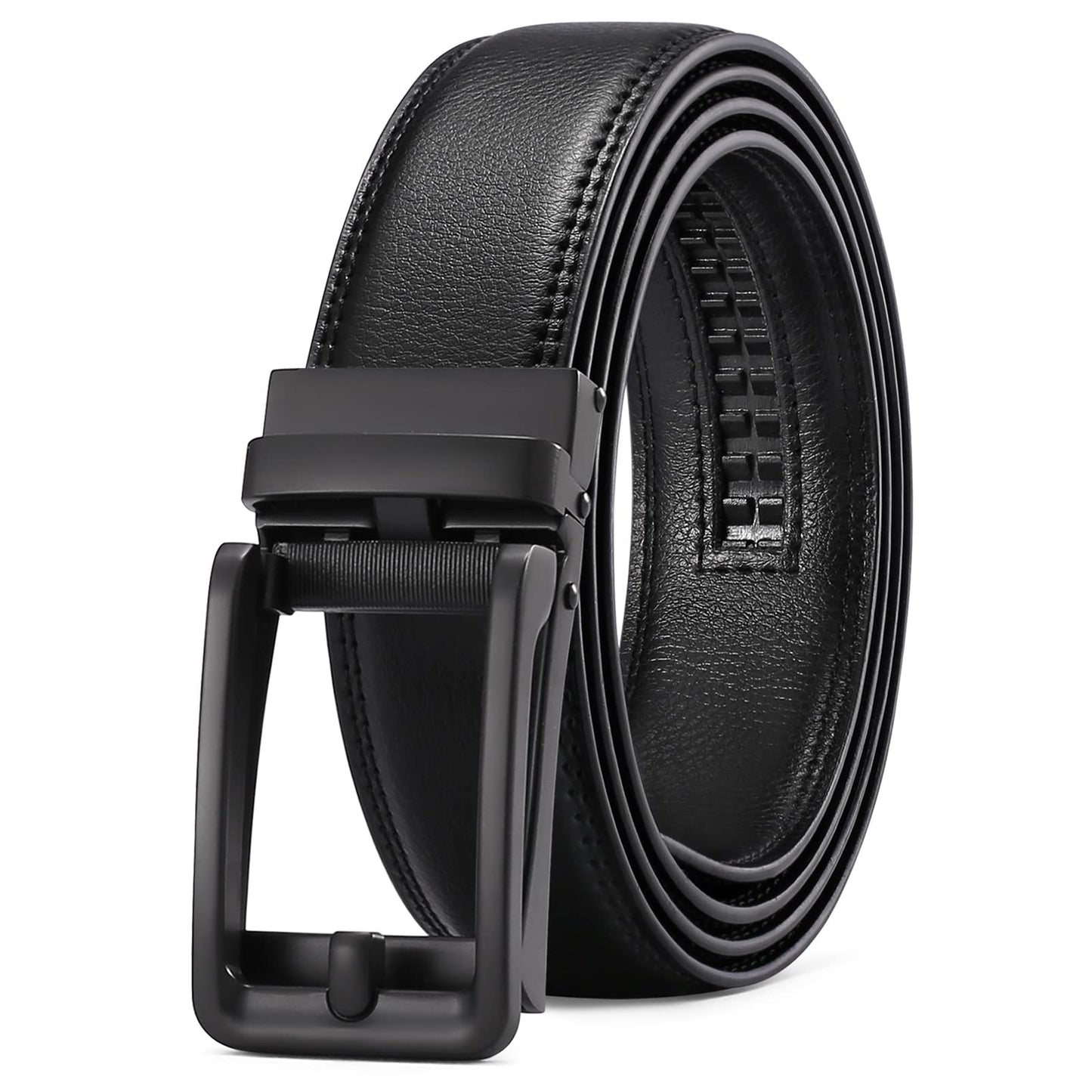 SENDEFN Men's Leather Casual Belt with Click Buckle