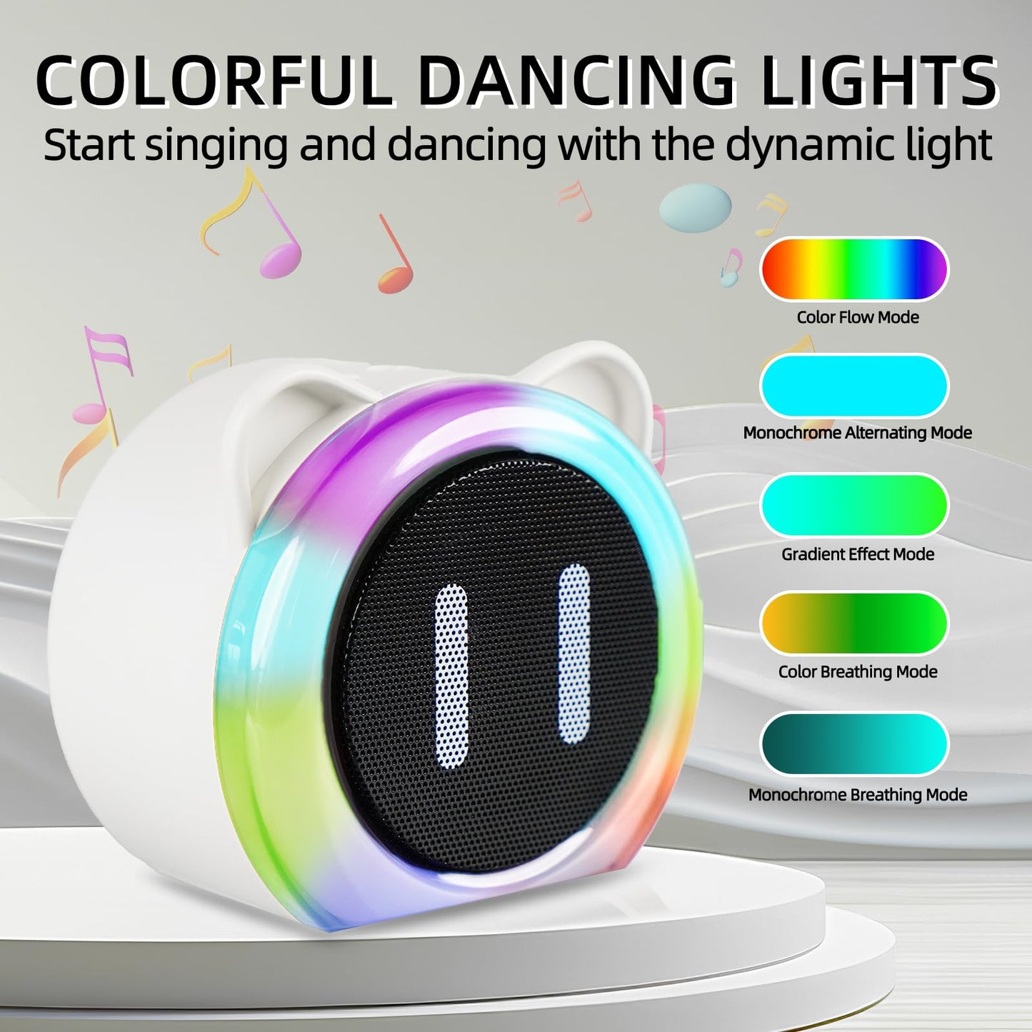 Mini Karaoke Machine with 2 Microphones for Kids