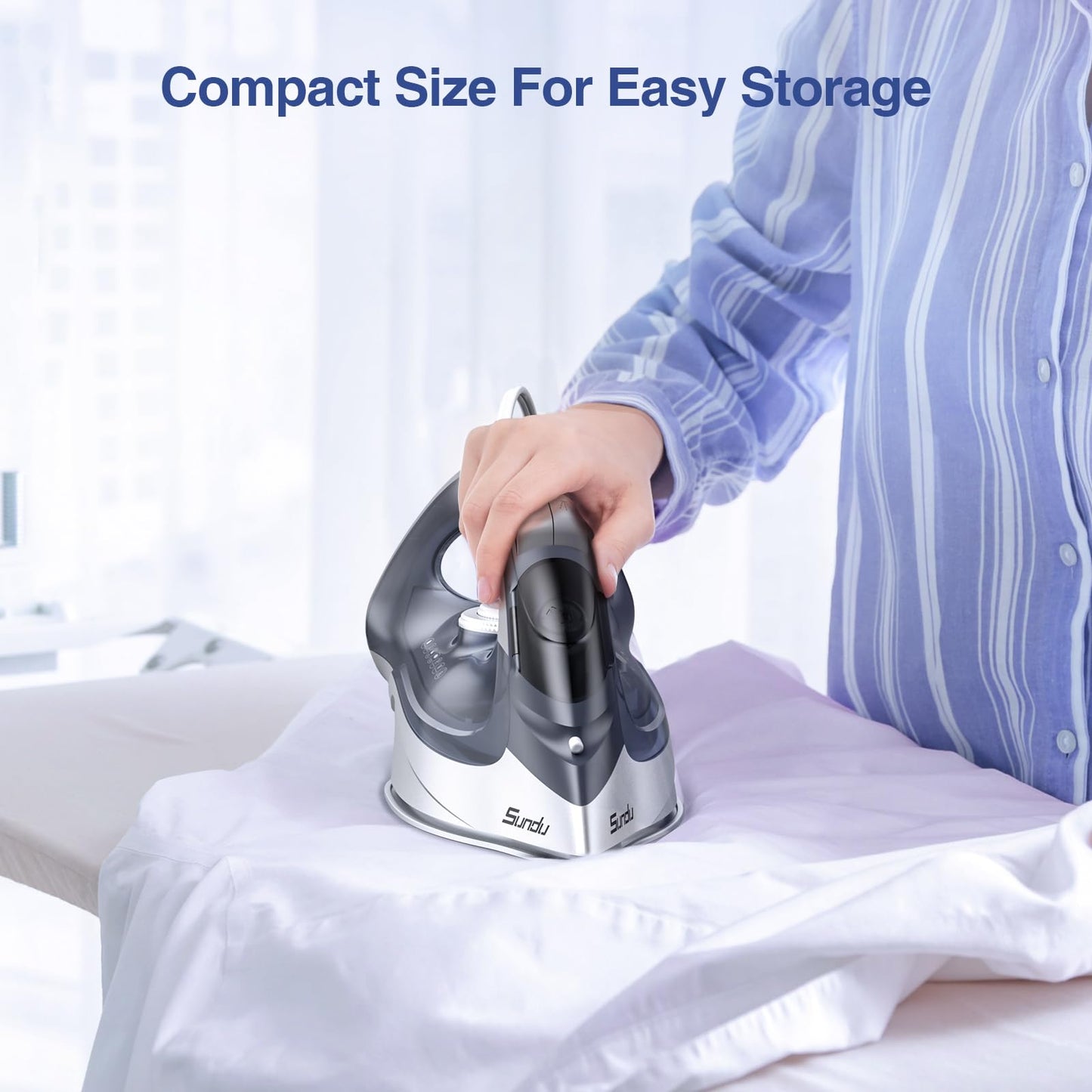 Sundu 1700W Steam Iron with Nonstick Soleplate