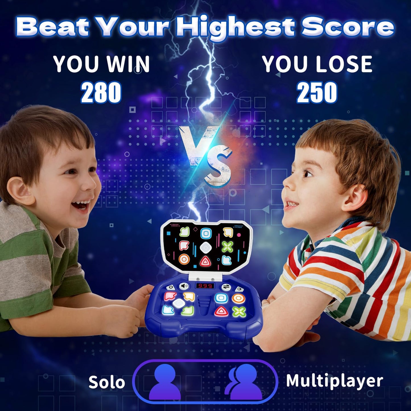 Handheld LED Puzzle Game for Kids 3-12