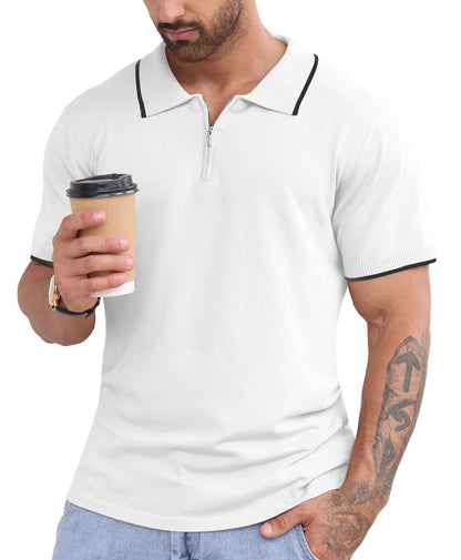 Askdeer Men's Casual Short Sleeve Polo Shirt