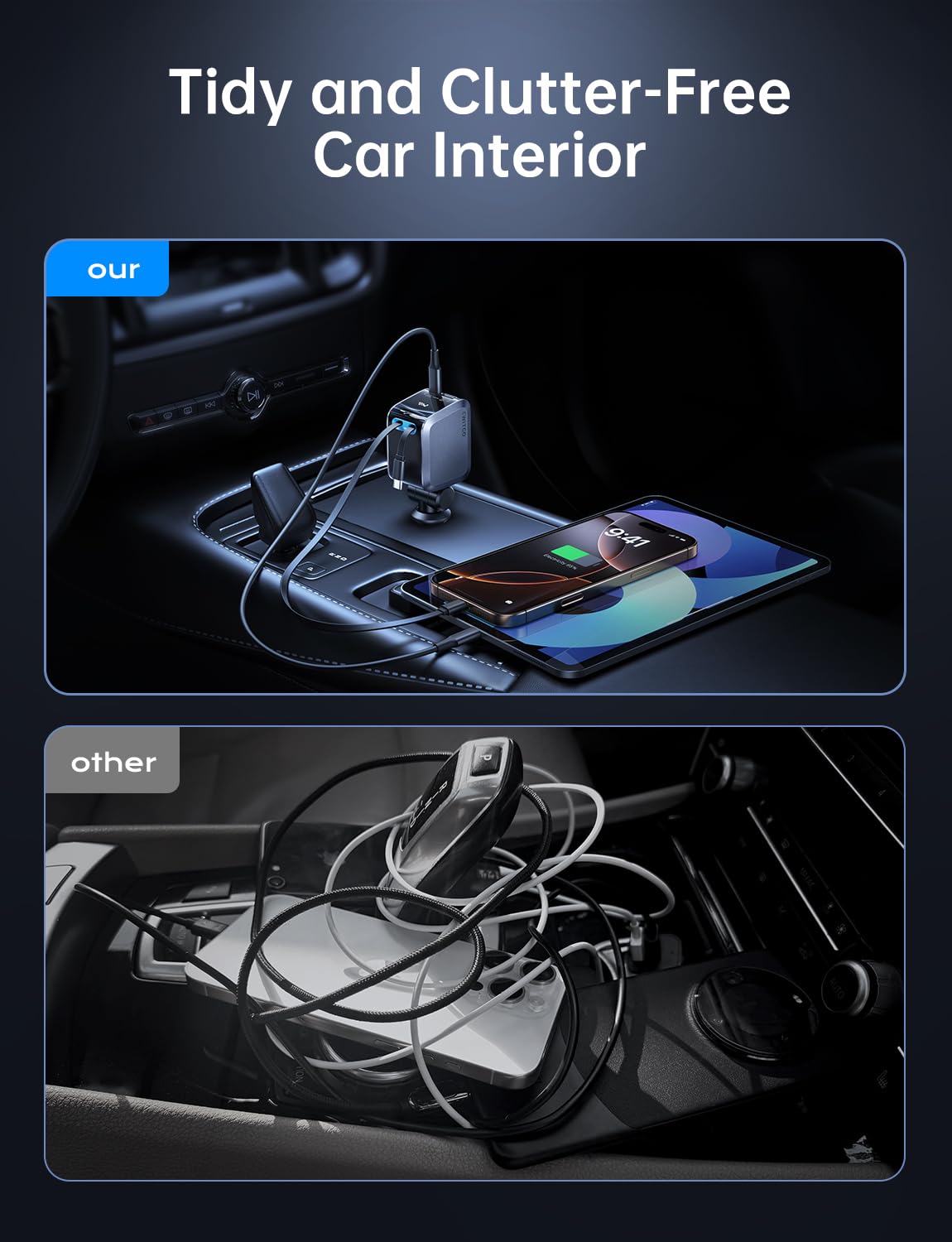 72W Fast Charging USB C Car Charger