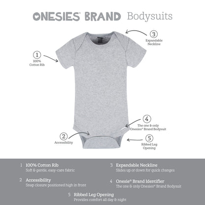 Onesies Brand Unisex Baby Bodysuits 8-Pack