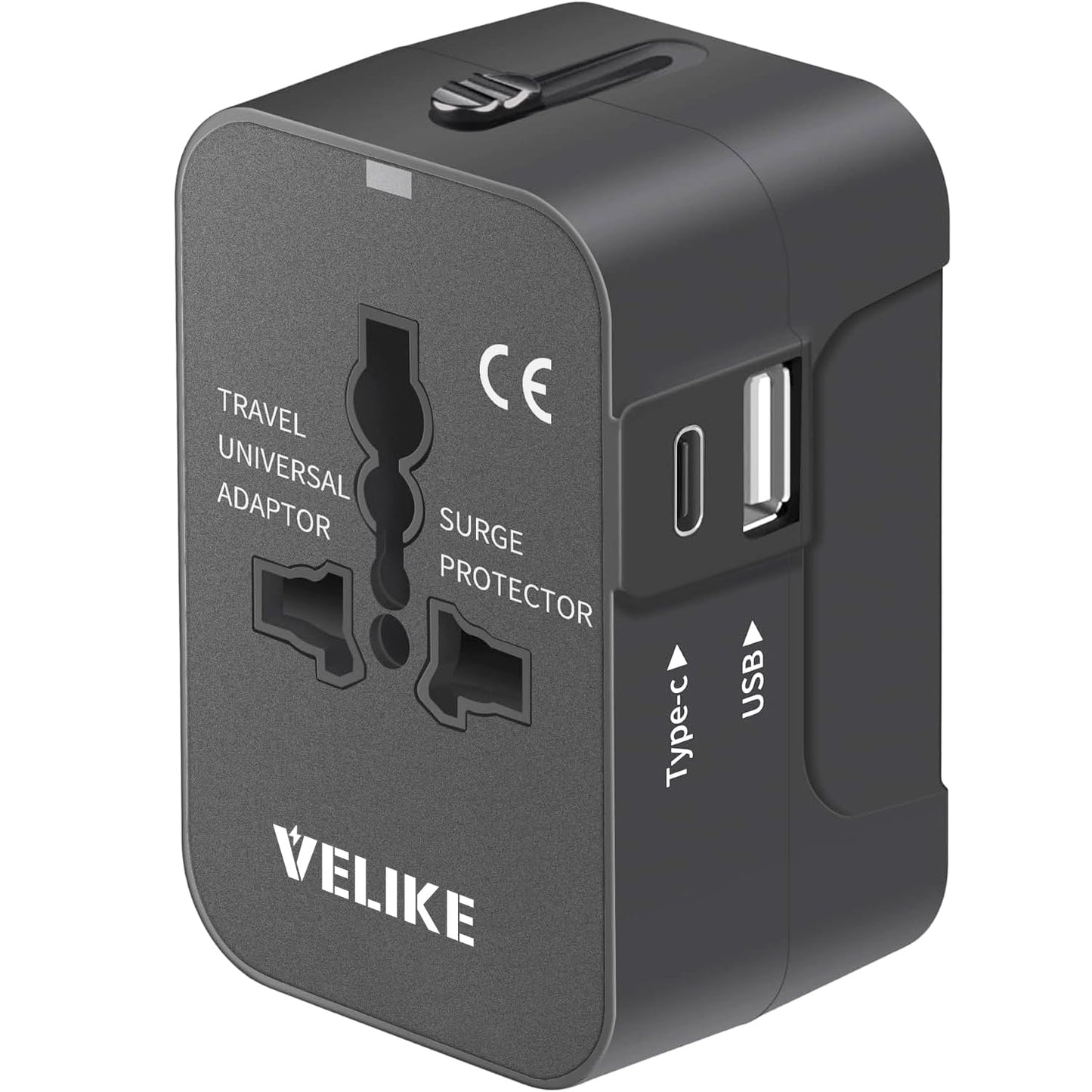 Travel Adapter Worldwide, International Power Adapter Universal Adapter Plug Converter Wall Type-C Charger Global Adaptor VELIKE AC Power Plug with USB C Charging Ports for USA Europe EU UK AUS