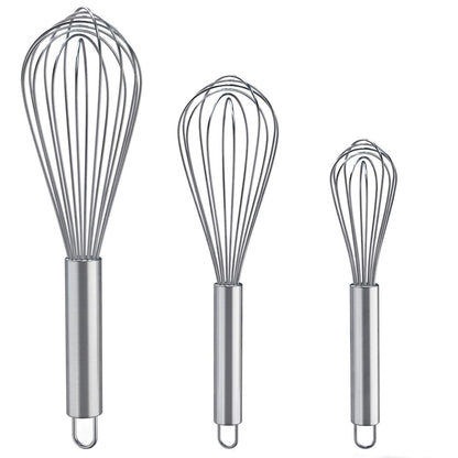 Stainless Steel Whisk Set - 3 Pack