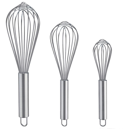 Stainless Steel Whisk Set - 3 Pack