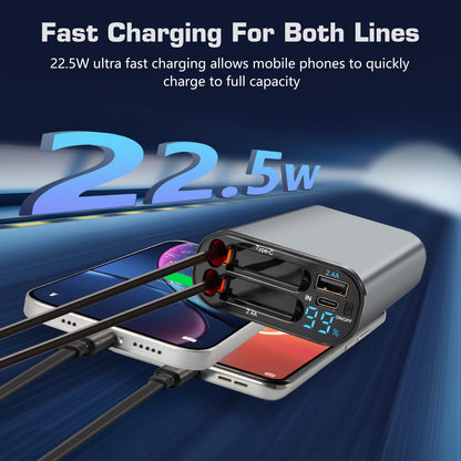 10000mAh MQOUNY Retractable Power Bank Charger